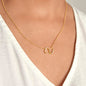 ELTGVD - Everlasting Love Twin Hearts Gold n' Diamond Necklace -  Love Dove Message Card