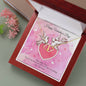 ELTGVD - Everlasting Love Twin Hearts Gold n' Diamond Necklace -  Love Dove Message Card