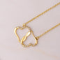 ELTGVC-Everlasting Love Gold n' Diamond Twin Hearts Necklace  - Personalized Valentine Cupid Message Card