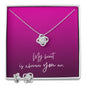 LNSET- Love Knot Earring & Necklace Set with Valentine's Card
