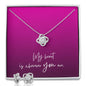 LNSET- Love Knot Earring & Necklace Set with Valentine's Card