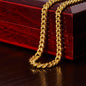 NCUM - Celebration Men's Cuban Link Chain Necklace with Your Personalized Message Card