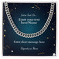 NCUM - Celebration Men's Cuban Link Chain Necklace with Your Personalized Message Card