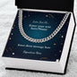 NCUM - Celebration Men's Cuban Link Chain Necklace with Your Personalized Message Card