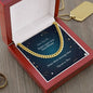 NCUM - Celebration Men's Cuban Link Chain Necklace with Your Personalized Message Card