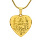 EHFAITH1 - He Has Risen Engraved Heart Necklace in Stainless Steel or 18k Gold Finish