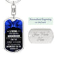 DKSCB-Key Chain - Strong and Courageous Message