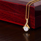 ABNVC-Alluring Beauty Cubic Zirconia Necklace with Personalized Valentine's Message Card