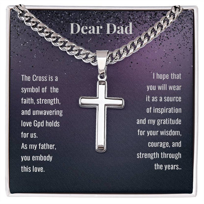 SCPF- Personalized Stalwart Cross Necklace for Dad