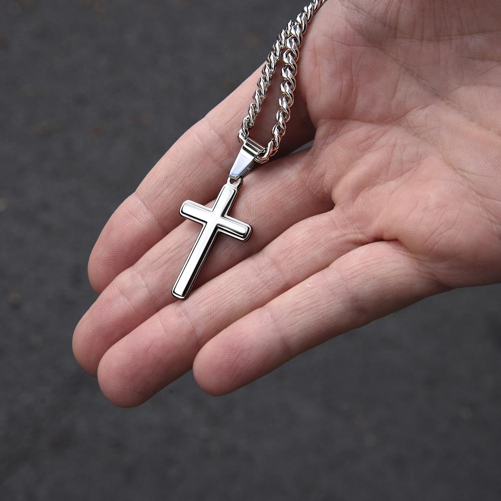 SCPBRO - Personalized Stalwart Cross Necklace - Brother