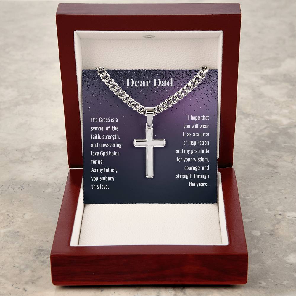 SCPF- Personalized Stalwart Cross Necklace for Dad