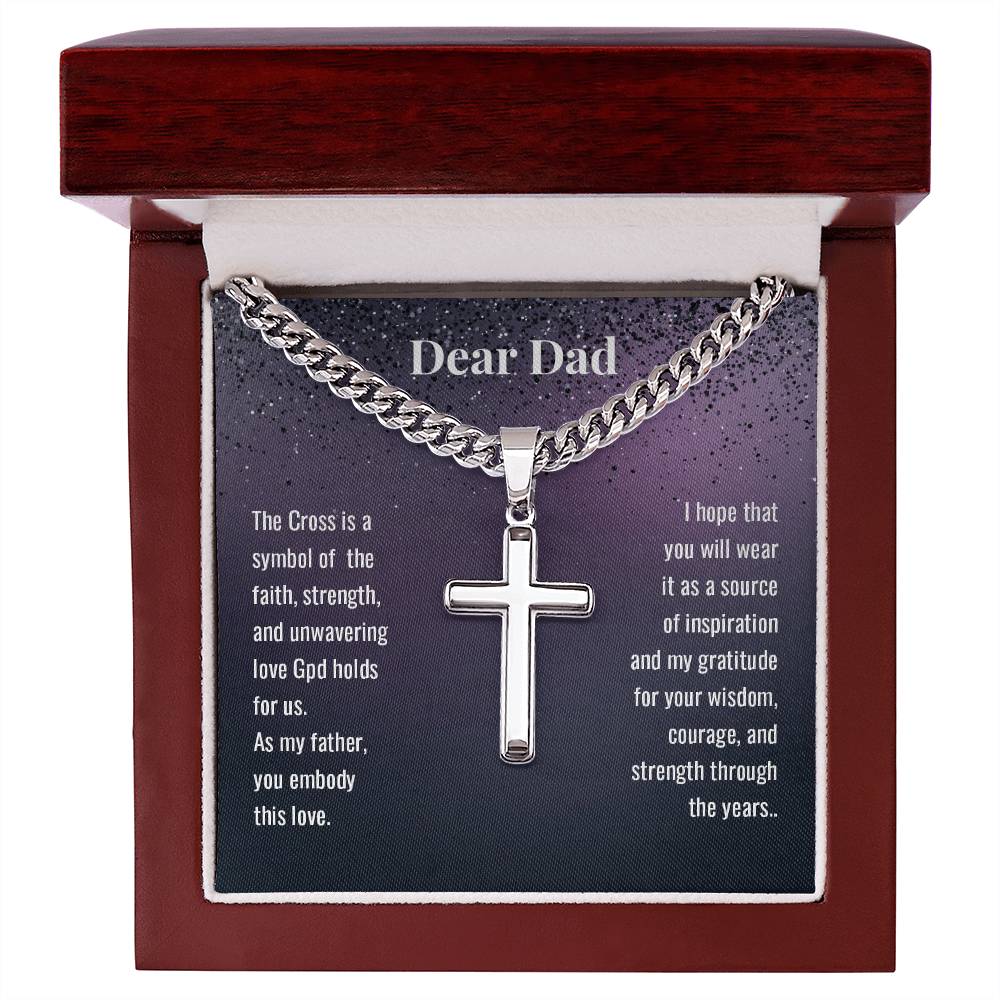 SCPF- Personalized Stalwart Cross Necklace for Dad