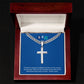 SCPBRO - Personalized Stalwart Cross Necklace - Brother
