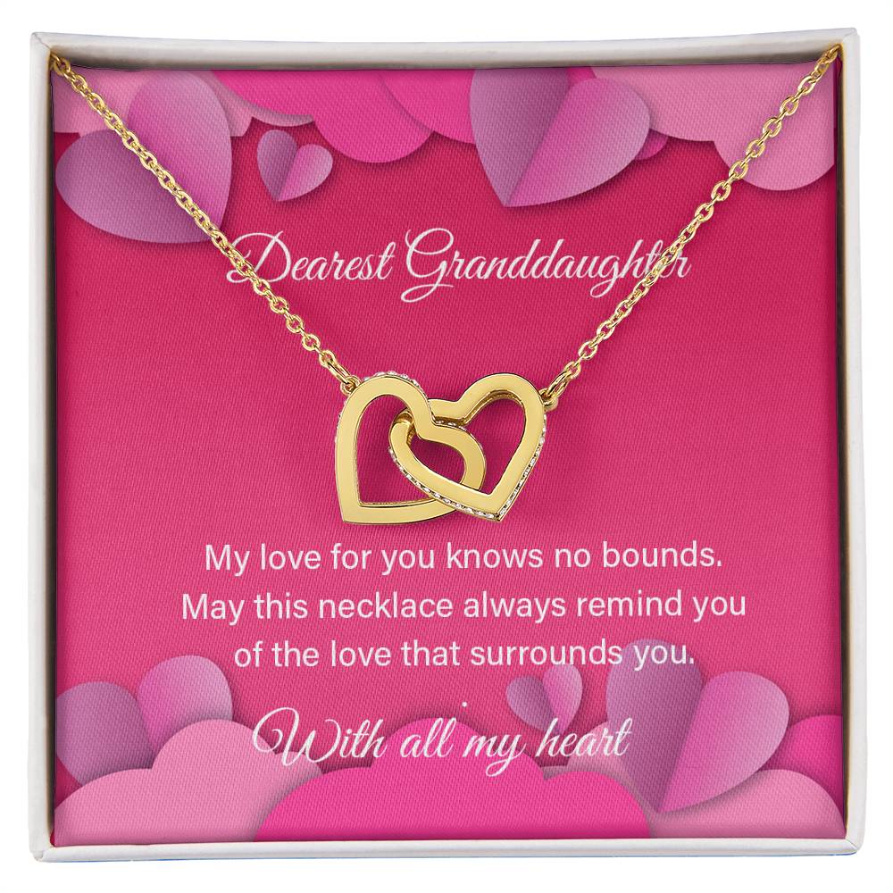 H2HGD - Heart2Heart  Necklace with Message Card for Granddaughter