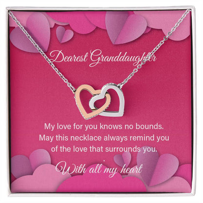 H2HGD - Heart2Heart  Necklace with Message Card for Granddaughter