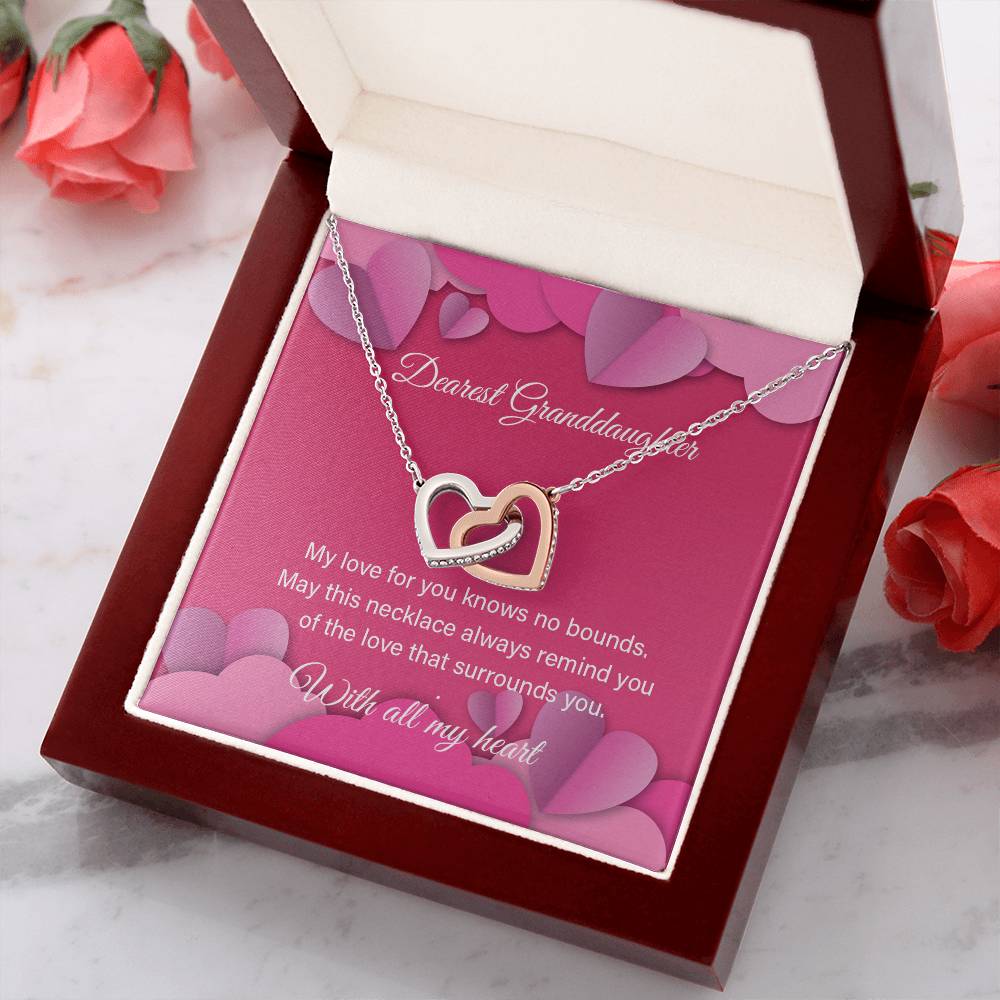 H2HGD - Heart2Heart  Necklace with Message Card for Granddaughter