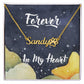 PPNMEM1-Forever In My Heart Name Necklace with Paw Print