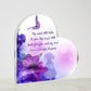 AHPED- Dog with Butterflies Memorial Heart Shape Acrylic Plaque