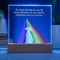 APRBO-My Heart Still Talks to My Dog- Square Acrylic Memorial Plaque with LED base