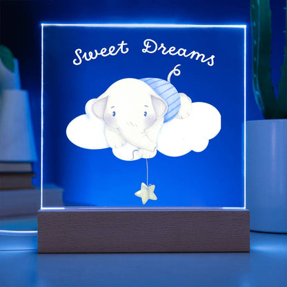 APBAB1 -Kids Starry Dreams Acrylic Square Plaque /Nightlight