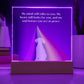 APRBO-My Heart Still Talks to My Dog- Square Acrylic Memorial Plaque with LED base