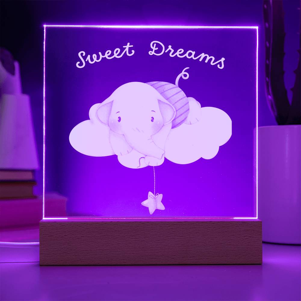 APBAB1 -Kids Starry Dreams Acrylic Square Plaque /Nightlight