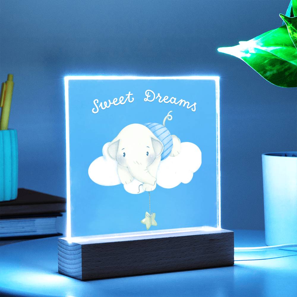 APBAB1 -Kids Starry Dreams Acrylic Square Plaque /Nightlight