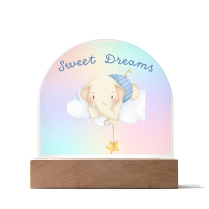 ADOMEL -Kids Starry Dreams Acrylic Dome Plaque & Nightlight