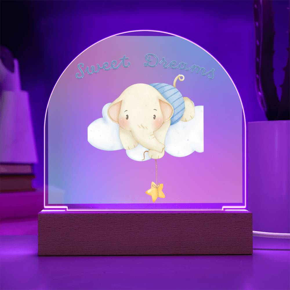 ADOMEL -Kids Starry Dreams Acrylic Dome Plaque & Nightlight