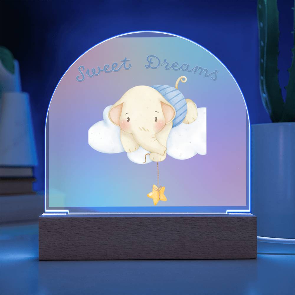 ADOMEL -Kids Starry Dreams Acrylic Dome Plaque & Nightlight