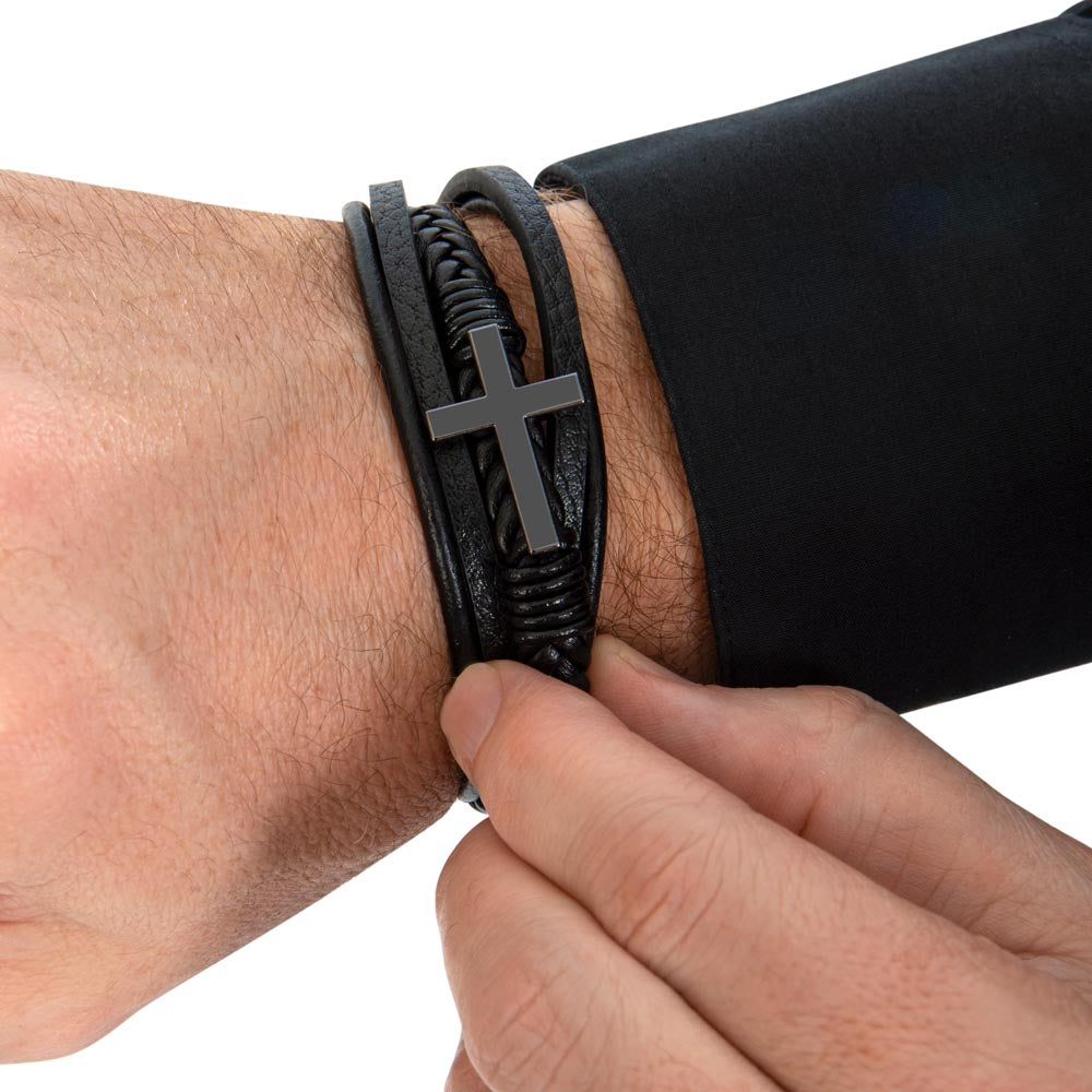 MCBLO1 - Men's Love Cross Bracelet