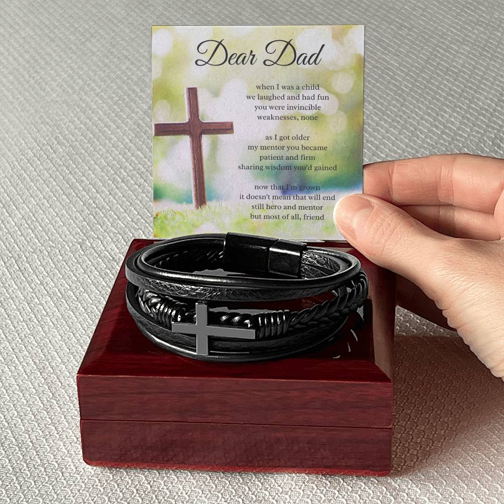 RCBDAD-Rugged Cross Bracelet for Dad