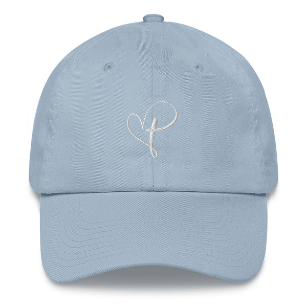 Dad hats aren't just for dads, they're for everyone. This one features our signature Cross My Heart logo on a low profile hat with an adjustable strap and curved visor.