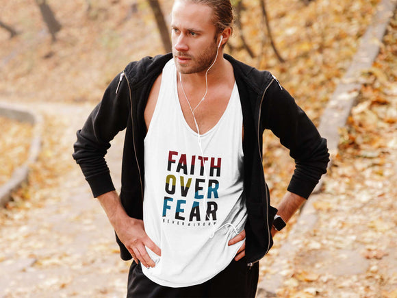 A classic, all-purpose unisex tank featuring our Faith Over Fear design. A timeless classic intended for anyone looking for great quality and softness.