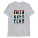 You've now found the staple t-shirt of your wardrobe. Featuring our Faith Over Fear design, it's made of thicker, heavier cotton, but it's still soft and comfy. And the double stitching on the neckline and sleeves add more durability to what is sure to be a favorite!