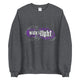 Featuring our exclusive design, "Walk in the Light," printed in purple on a sturdy and warm sweatshirt bound to keep you warm in the colder months. A pre-shrunk, classic fit sweater that's made with air-jet spun yarn for a soft feel and reduced pilling.