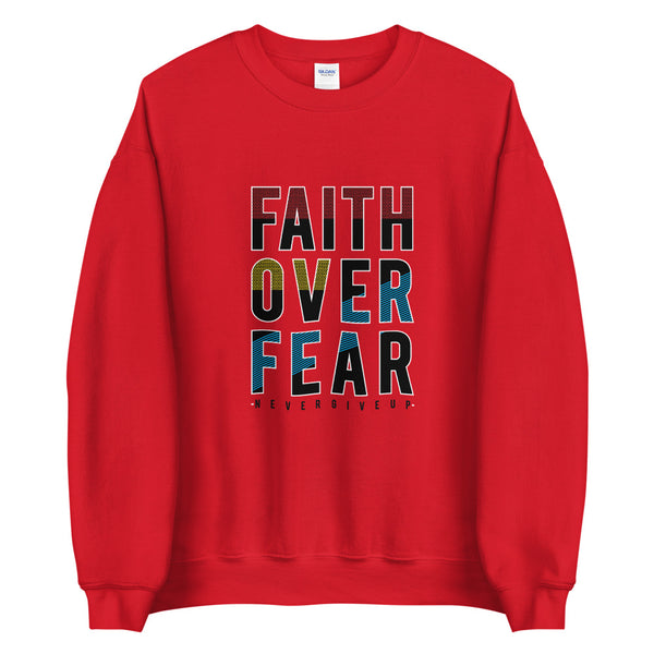 Featuring our Faith Over Fear design, this sturdy and warm sweatshirt is bound to keep you warm in the colder months or during cool evenings. A pre-shrunk, classic fit sweater that's made with air-jet spun yarn for a soft feel and reduced pilling.