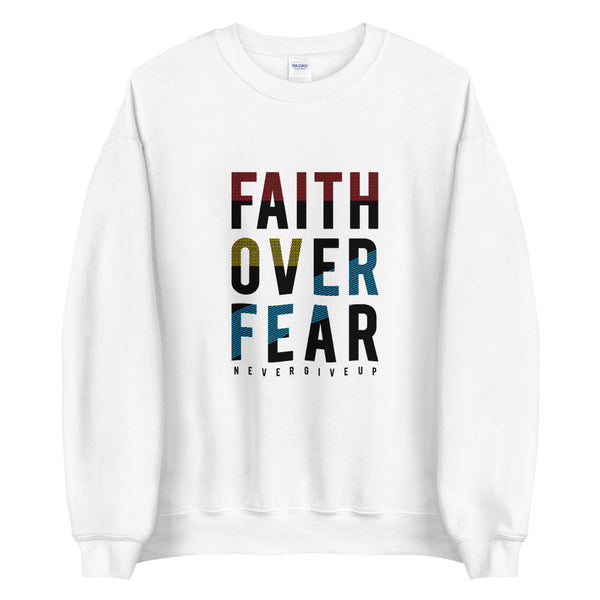 Featuring our Faith Over Fear design, this sturdy and warm sweatshirt is bound to keep you warm in the colder months or during cool evenings. A pre-shrunk, classic fit sweater that's made with air-jet spun yarn for a soft feel and reduced pilling.