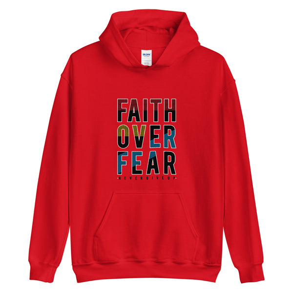 Everyone needs a cozy go-to hoodie to curl up in, so go for one that's soft, smooth, and stylish. This one features our Faith Over Fear design and it's the perfect choice for cooler evenings!