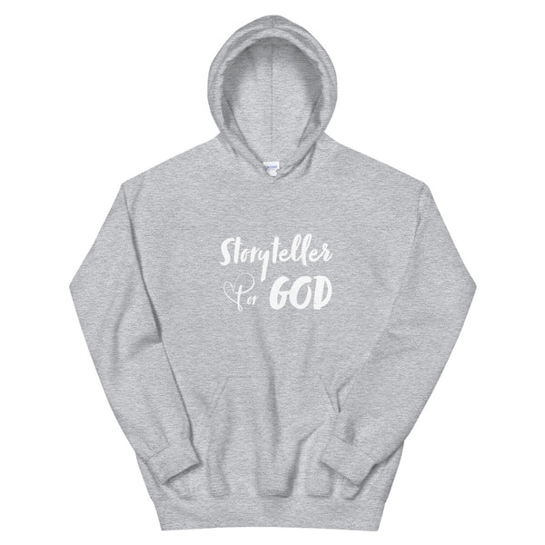 Our signature logo Storyteller for God appears on the front of this cozy go-to hoodie to curl up in, so go for one that's soft, smooth, and stylish. It's the perfect choice for cooler evenings!