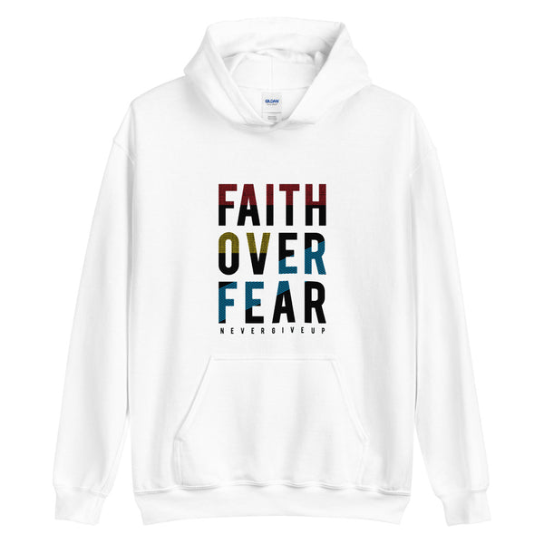 Everyone needs a cozy go-to hoodie to curl up in, so go for one that's soft, smooth, and stylish. This one features our Faith Over Fear design and it's the perfect choice for cooler evenings!