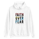 Everyone needs a cozy go-to hoodie to curl up in, so go for one that's soft, smooth, and stylish. This one features our Faith Over Fear design and it's the perfect choice for cooler evenings!