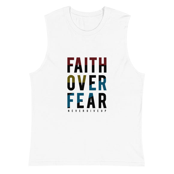 This soft, sleeveless tank featuring our Faith Over Fear design is so comfy you're going to want to wear it everywhere, be it on your couch, out on a walk, or during a yoga class. The relaxed fit and low-cut armholes gives it a casual, urban look.