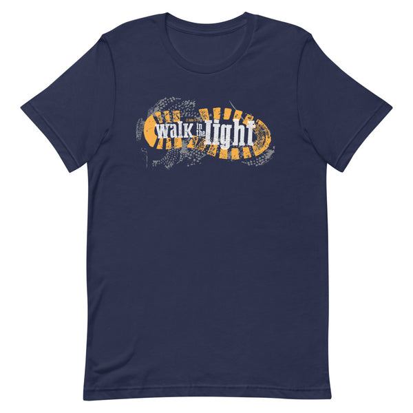 Featuring a quote from I John 5:7 "walk in the light," this t-shirt is everything you've dreamed of and more. It feels soft and lightweight, with the right amount of stretch. It's comfortable and flattering for both men and women.