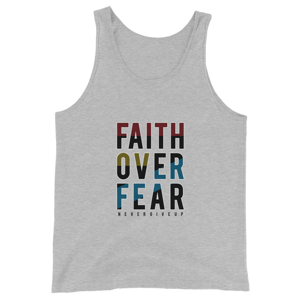 A classic, all-purpose unisex tank featuring our Faith Over Fear design. A timeless classic intended for anyone looking for great quality and softness.